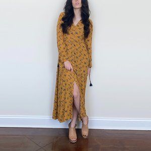 Mustard floral maxi dress